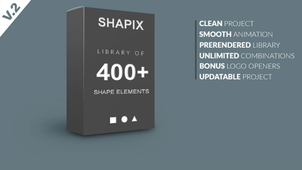 پروژه افترافکت مجموعه انیمیشن اشکال Shapix