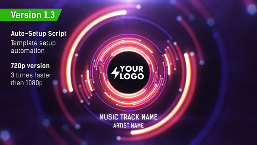 Audio React Tunnel Music Visualizer Template Download