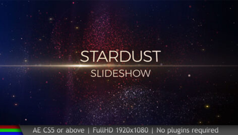 پروژه افترافکت اسلایدشو Stardust Slideshow