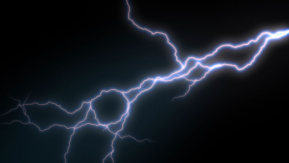 ویدیوی موشن گرافیک رعد و برق Triple Lightening Strike