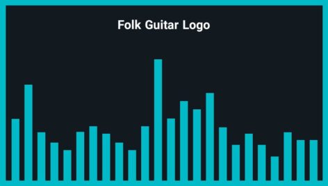 موزیک زمینه لوگو با گیتار Folk Guitar Logo
