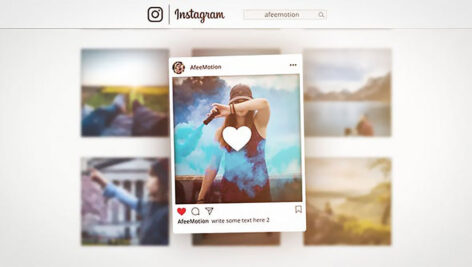پروژه افترافکت تیزر تبلیغاتی اینستاگرام Instagram Promo