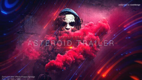 پروژه افتر افکت تریلر و اسلایدشو با افکت سیارک  Asteroid Cinematic Trailer