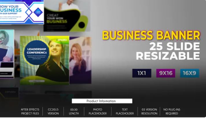 پروژه افترافکت بنر تجاری 25 Business Banner Ad B80