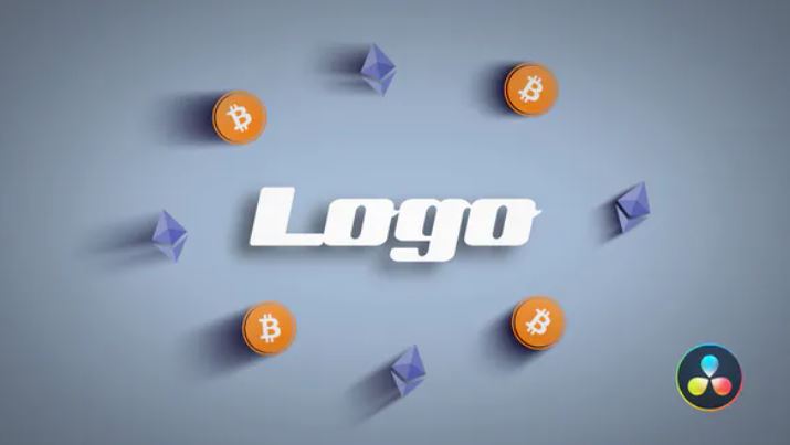 پروژه داوینچی ریزالو نمایش لوگو بیت کوین Bitcoin Crypto Mining Logo