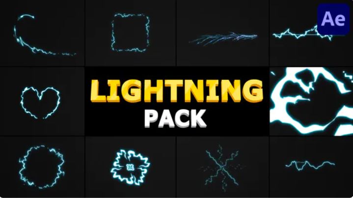 پروژه افترافکت رعد و برق Lightning Pack