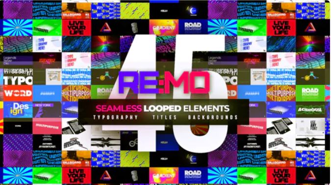 پروژه افترافکت موشن گرافیک REMO – Looped Elements