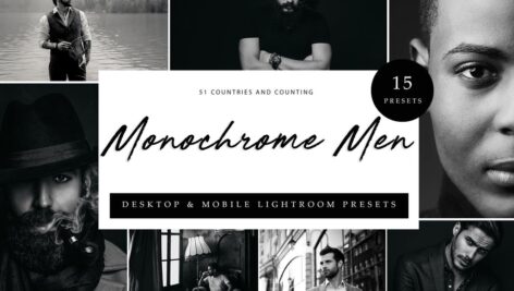 پریست لایت روم Lightroom Presets – Monochrome Men