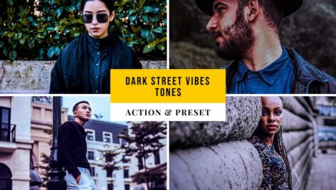 پریست لایت روم و اکشن فتوشاپ Dark Street Vibes Tones